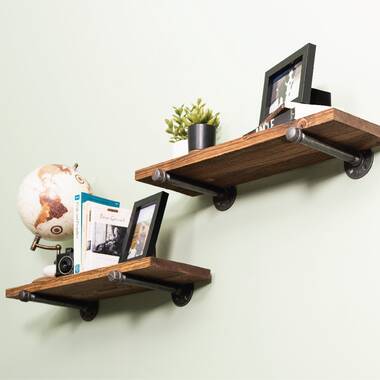 24 inch store wood floating shelves